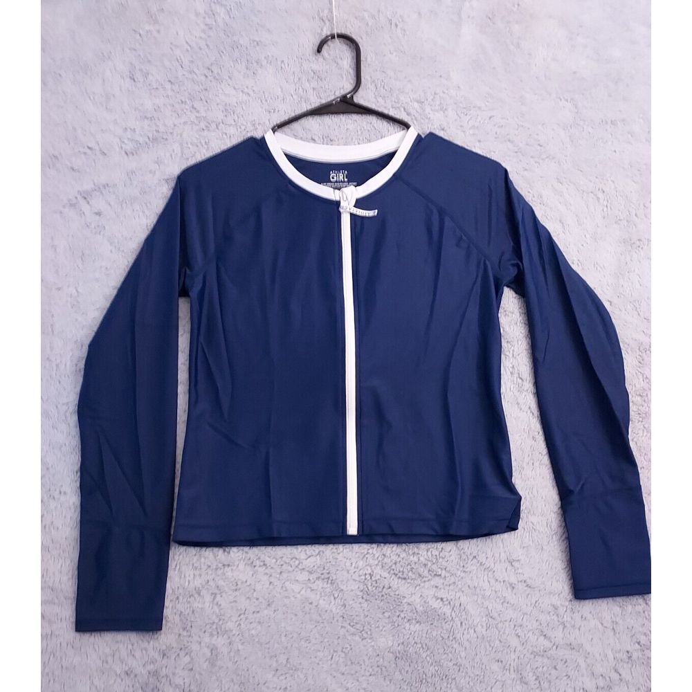 Athleta Kids Swim Rashguard - Navy and White
